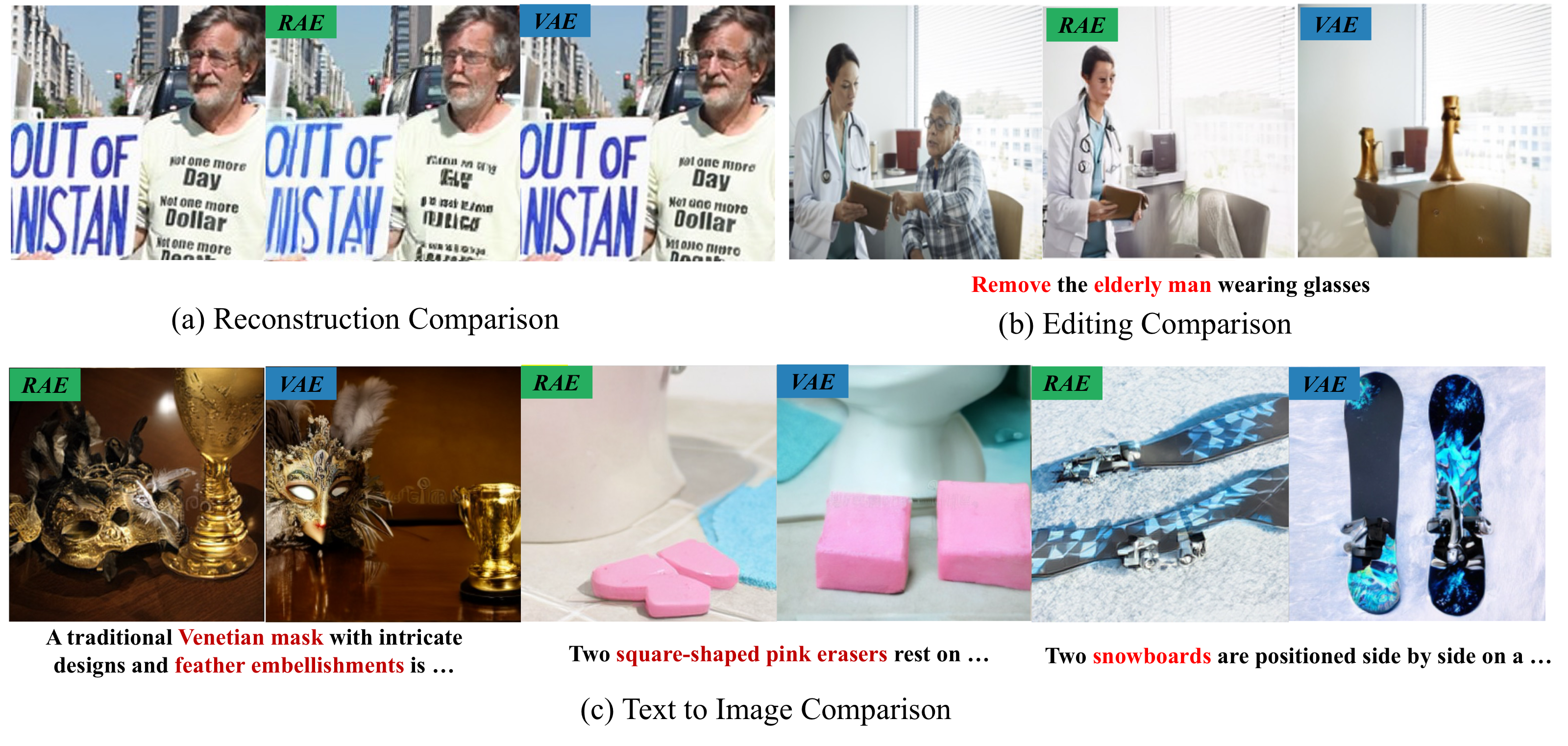 Full analysis: RAE vs VAE (double-column)